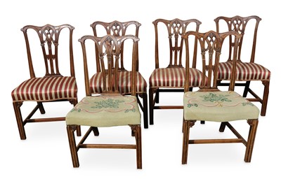 Lot 780 - A set of eight Victorian Chippendale style...