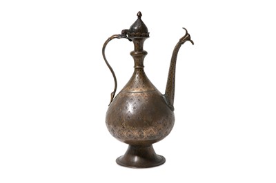 Lot 338 - A PERSIAN-STYLE BRASS EWER Deccan, Central...