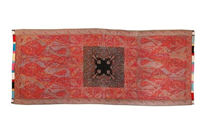 Lot 345 - A LONG KASHMIRI SHAWL PROPERTY FROM LADY...