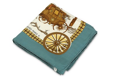 Lot 79 - Hermes 'l'Hiver en Poste' Silk Scarf, designed...