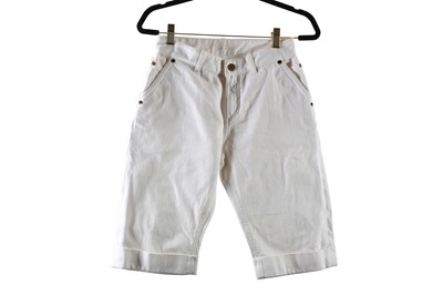 Lot 189 - Loro Piana White Jean Shorts, labelled size 40,...