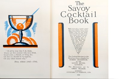 Lot 220 - Craddock (Harry) The Savoy Cocktail Book,...