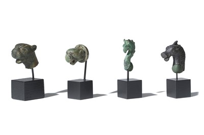 Lot 114 - FOUR ROMAN BRONZE ANIMAL HEADS Circa 3rd – 4th...