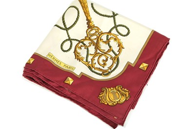 Lot 62 - Hermes 'Les Cles' Silk Scarf, designed in 1965...