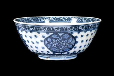 Lot 228 - A BLUE AND WHITE POTTERY BOWL Iran, 18th...