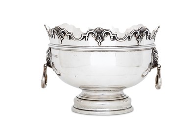 Lot 262 - A George V sterling silver monteith punch bowl,...