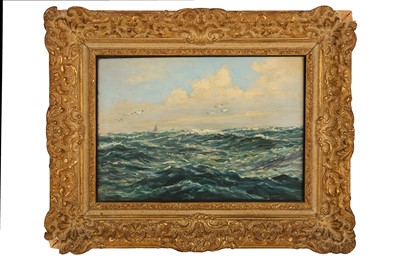 Lot 538 - David Williams (19th Century) Seascape, ship...