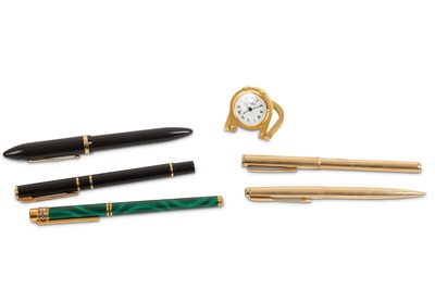 Lot 660 - A Must de Cartier fountain pen, the green...