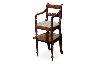 Lot 818 - A Victorian mahogany child's high chair, the...