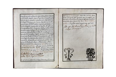 Lot 150 - Manuscript, Italian.-  Doctorate book, in...