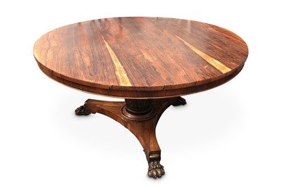 Lot 765 - A George IV rosewood circular breakfast table,...