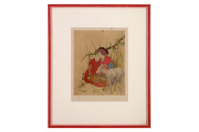 Lot 313 - ELYSE ASHE LORD (1900-1971) Children with Goat,...