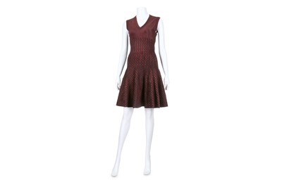 Lot 228 - Alaia Aubergine Velveteen Fit and Flare Dress,...