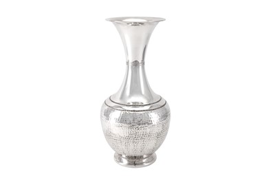 Lot 171 - A 20th century Greek sterling silver vase,...