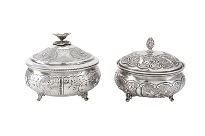 Lot 177 - Two 20th century Greek sterling silver covered...