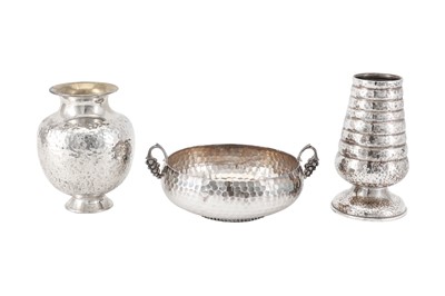 Lot 178 - Three Greek silver planished items, including...