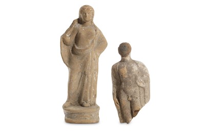 Lot 92 - TWO TERRACOTTA FIGURES Circa 4th – 1st Century...