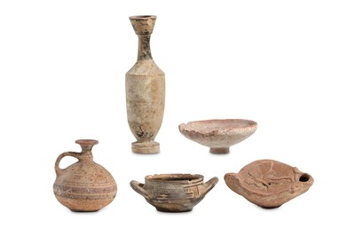 Lot 61 - A GROUP OF ANCIENT TERRACOTTA VESSELS Circa...