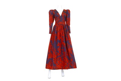 Lot 233 - Givenchy Boutique Vintage Gown, red floral...