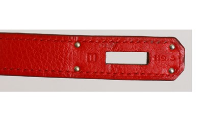 Lot 242 - Hermès Red Taurillon Clemence Retourne Kelly...