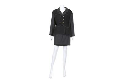 Lot 91 - Chanel Boutique Black Skirt Suit, c. 1994, the...
