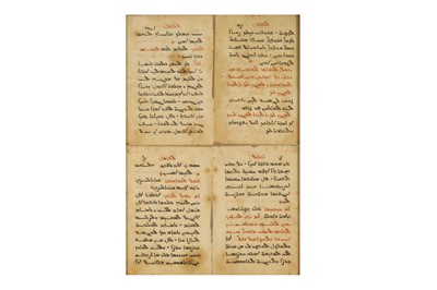 Lot 55 - TWO LOOSE BIFOLIA FROM A PRINTED SYRIAC BOOK...