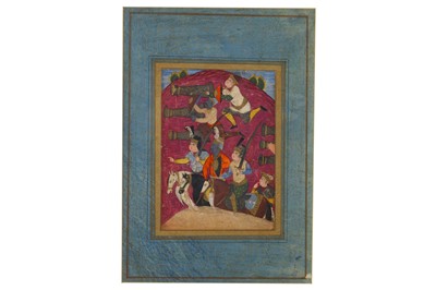 Lot 202 - A BATTLE SCENE  Safavid Iran, 17th century ...