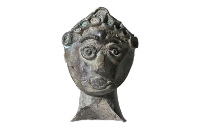 Lot 49 - A NEAR EASTERN SILVER HEAD Circa 1st...