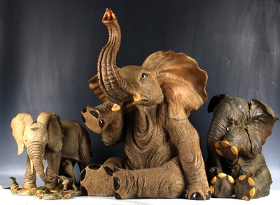 Lot 224 - Tuskars Limited Edition elephant scene, 34cm W...