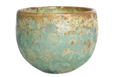 Lot 178 - A SASSANIAN GREEN GLASS BOWL  Circa 5th – 6th...