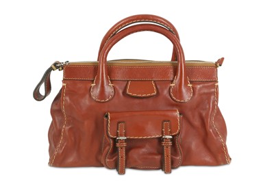 Lot 52 - Chloe Cognac Leather Edith Bag, pocket detail...