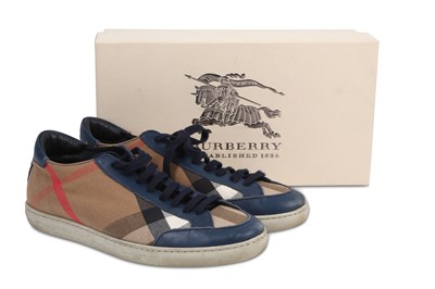 Lot 53 - Burberry Hartfields House Check Trainers, c....