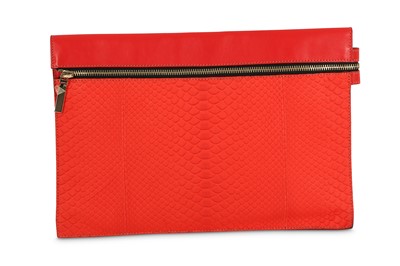 Lot 87 - Victoria Beckham Red Large Zip Pouch, c. 2014,...