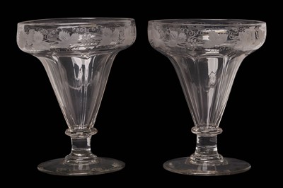 Lot 39 - A VERY LARGE PAIR OF SERVING RUMMERS OR VASES,...