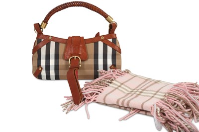 Lot 96 - Burberry Handbag and Scarf, the handbag of...