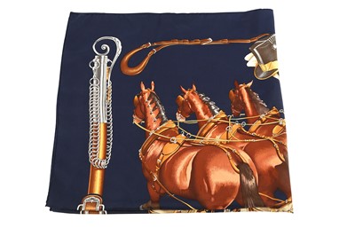 Lot 9 - Hermes 'Attelage en Arbalete' Silk Scarf,...