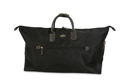 Lot 119 - Bric's Holdall, black nylon body with brown...