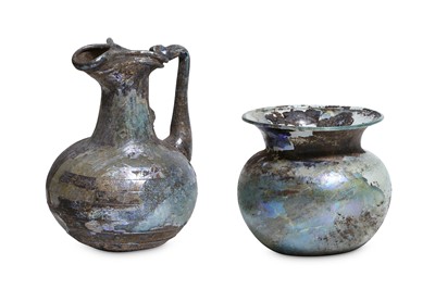 Lot 153 - TWO ROMAN GLASS VESSELS Circa 2nd - 4th...