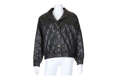 Lot 88 - Loewe Black Quilted Leather Jacket, 1980s,...