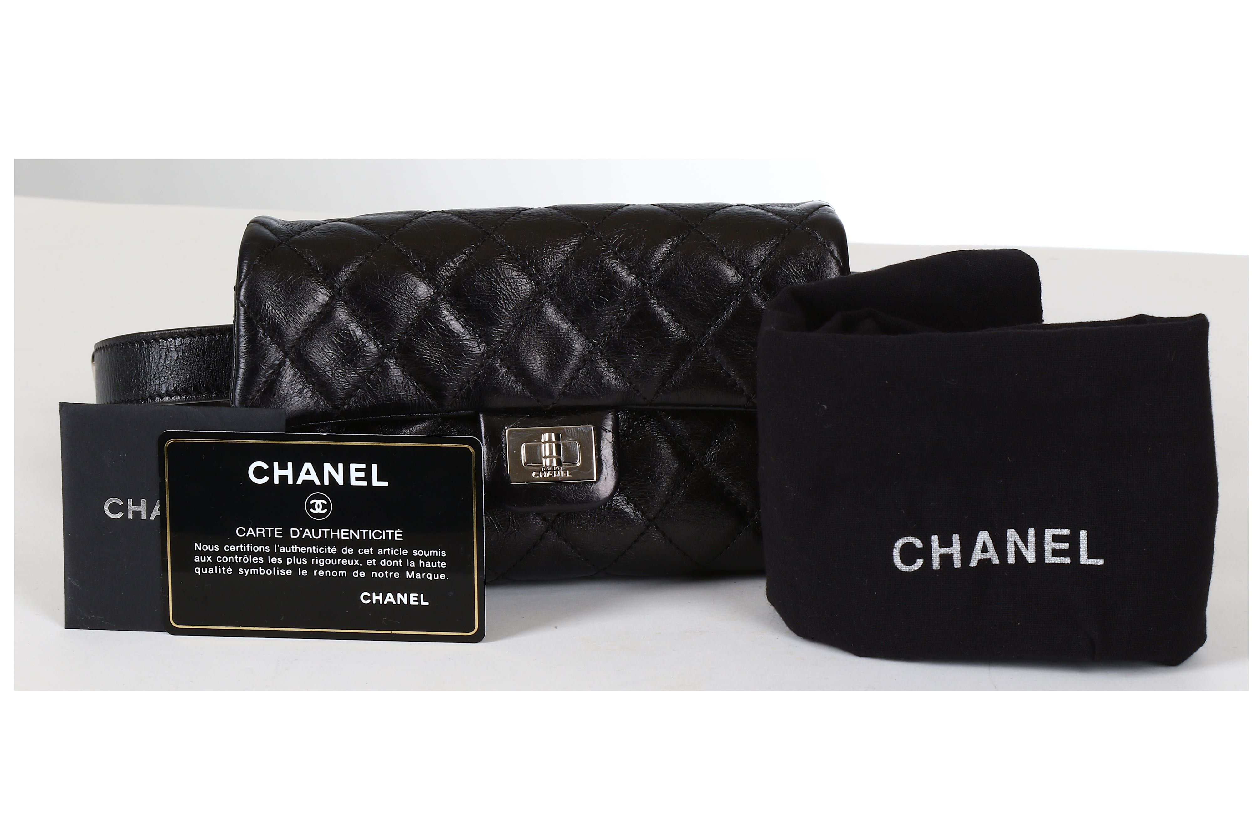 Lot 31 - Chanel Black Reissue Mini Waist Bag, c.