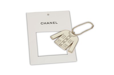 Lot 110 - Chanel Jacket Bag Charm, silver tone charm...