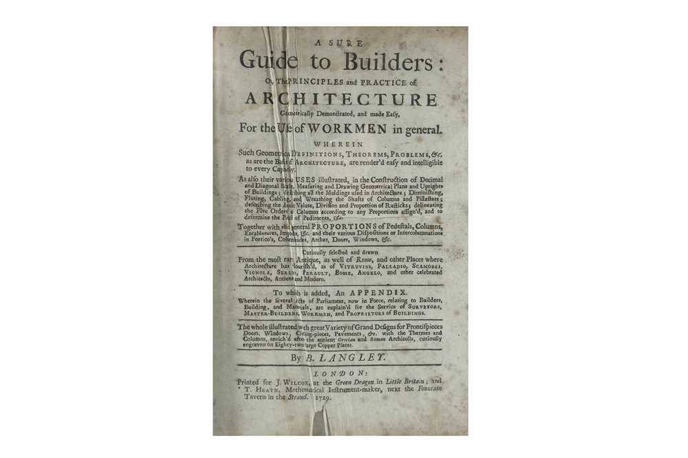 Lot 163 - Construction.- Langley (Batty) A Sure Guide to...