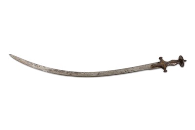 Lot 7 - An Indian tulwar, or curved sword, of the 18th...