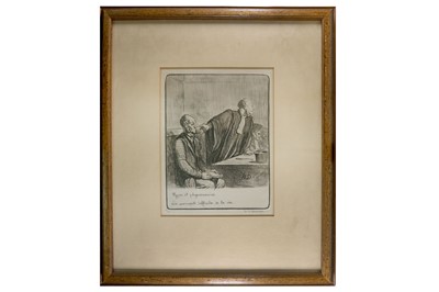 Lot 2 - Daumier (Honoré) Les moments difficile de la...