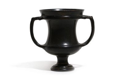 Lot 71 - A SOUTH ITALIAN BLACK-GLAZED KANTHAROS Circa...