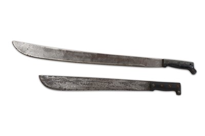 Lot 58 - Three machette knives, including: 1) WW2...