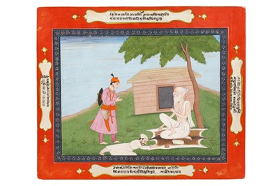 Lot 381 - A RAJPUT PRINCE SEEKING ADVICE FROM A SADHU...