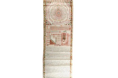 Lot 62 - A MOROCCAN PILGRIMAGE SCROLL North Africa,...