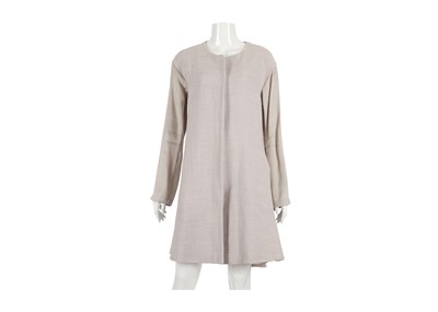 Lot 161 - Giorgio Armani Lilac Coat, round neck with...