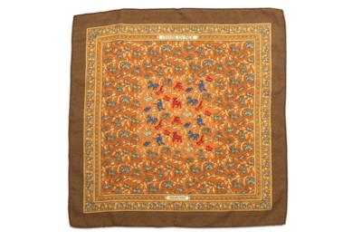 Lot 170 - Hermes 'Chasse en Inde' Cashmere Silk Pocket...